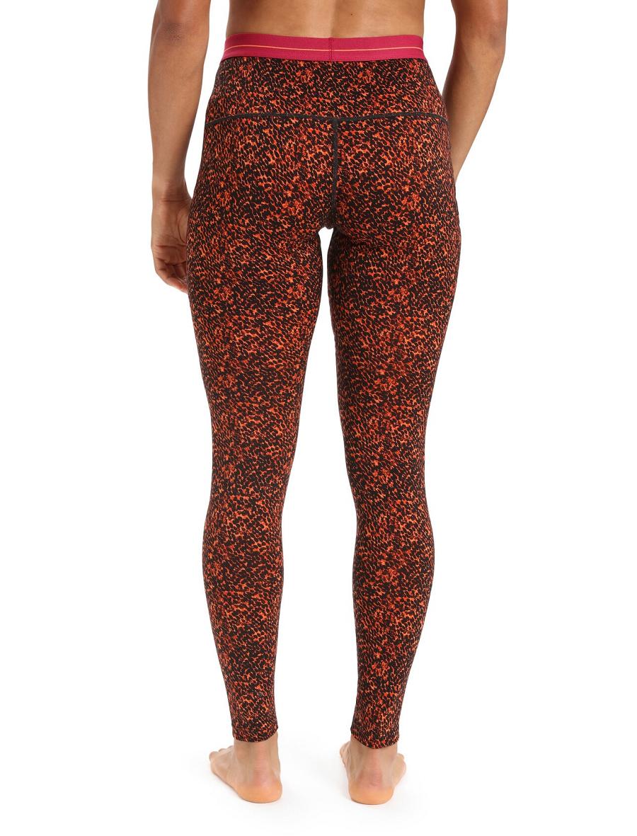 Une pièce Icebreaker Merino 200 Oasis Leggings Lichen Femme Noir Rose | FR 1796NWYB